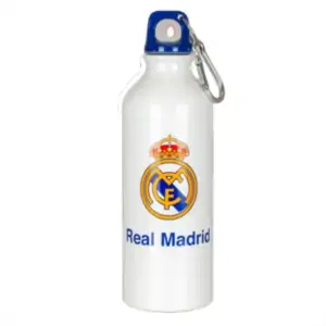 Alumínium kulacs karabínerrel, 500 ml - Real Madrid