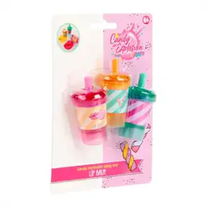 Canenco Create it! Candy ajakbalzsam szívószálas pohárban, 3 db