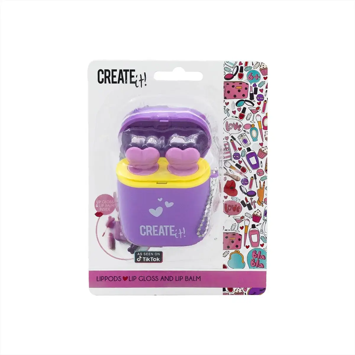 Canenco Create It! Earpod formájú szájfény és ajakkbalzsam - lila