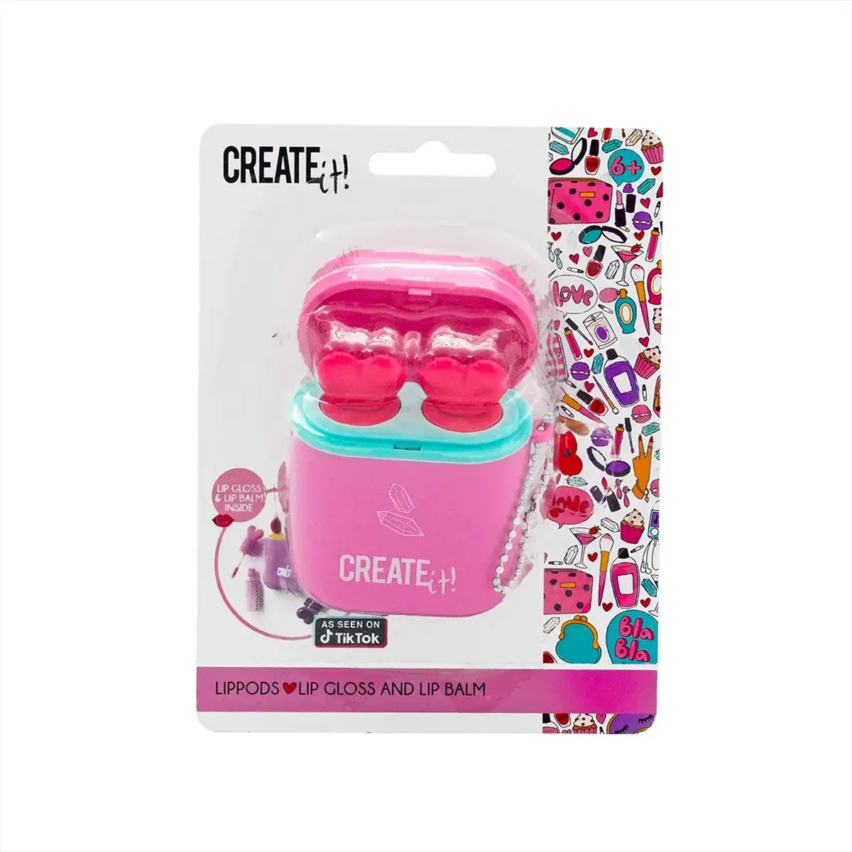 Canenco Create It! Earpod formájú szájfény és ajakkbalzsam - rózsaszín