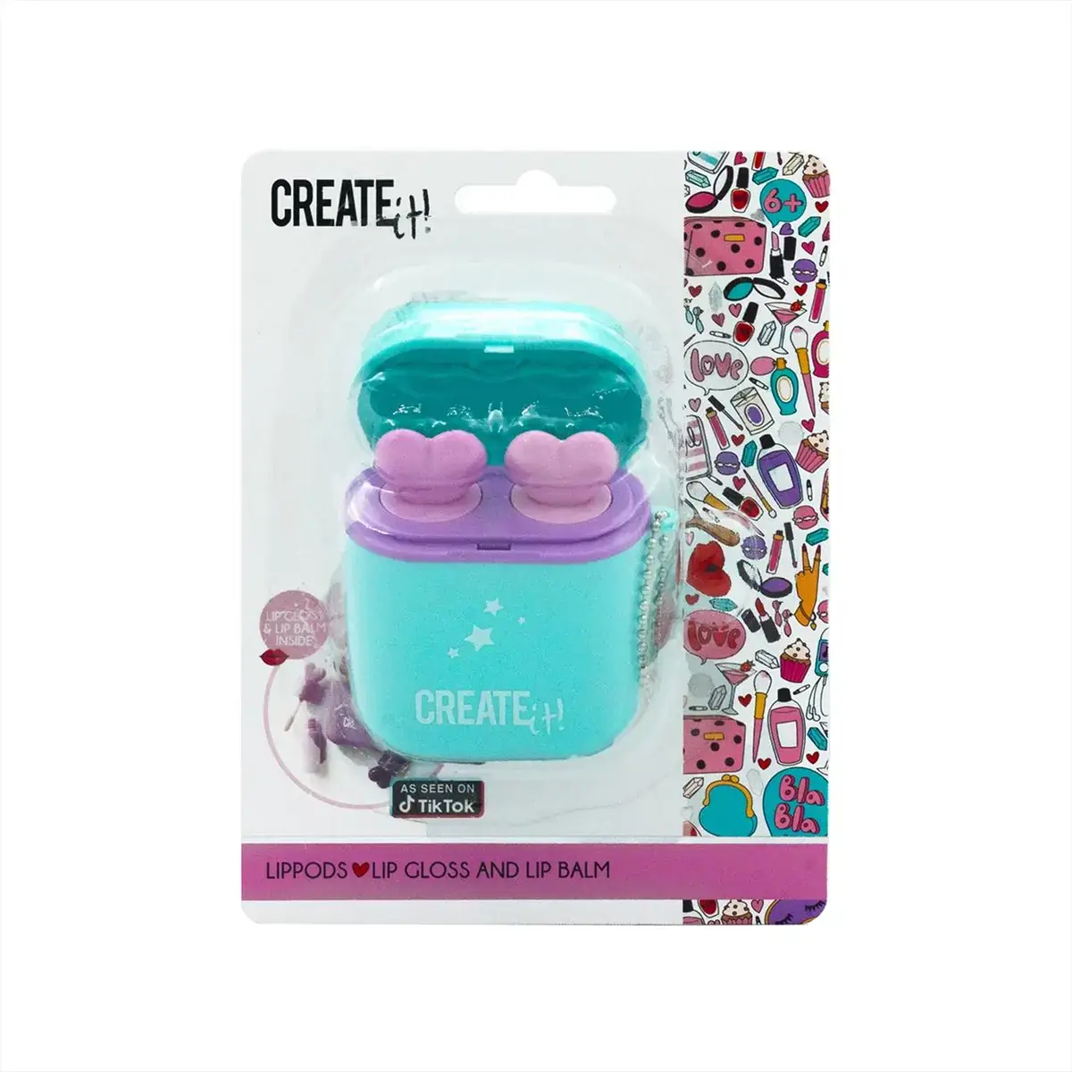 Canenco Create It! Earpod formájú szájfény és ajakkbalzsam - türkiz