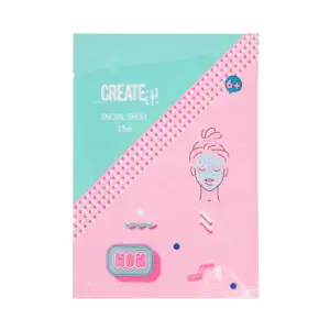 Canenco Create It! Hidratáló arcmaszk, zöld-rózsaszín csillagok