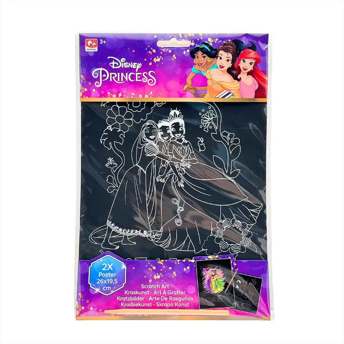 Canenco Disney hercegnők képkarc poszterek, 26 x 19.5 cm, 2 db
