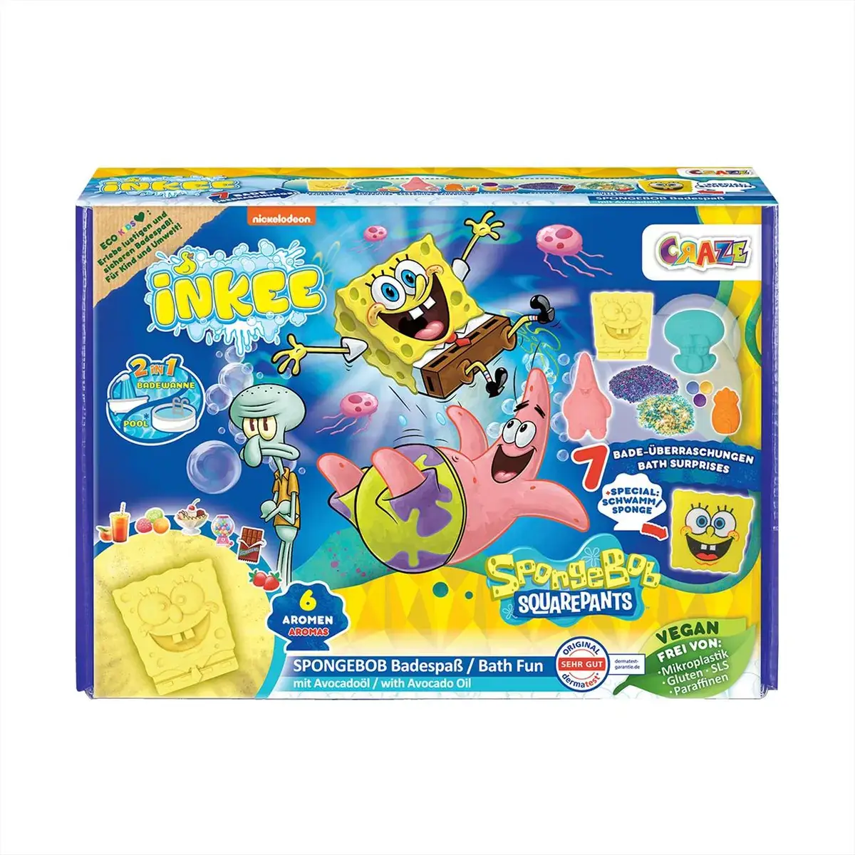 Craze Inkee vegán fürdő nagy szett - Spongya Bob