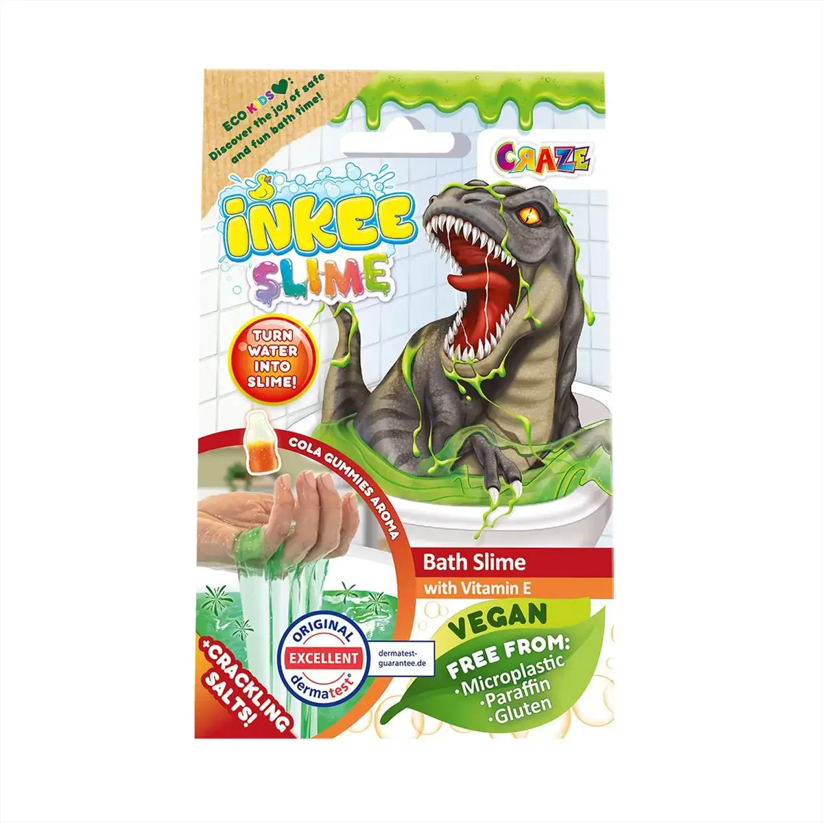 Craze Inkee vegán fürdő slime - dinó kólás gumicukor aromával