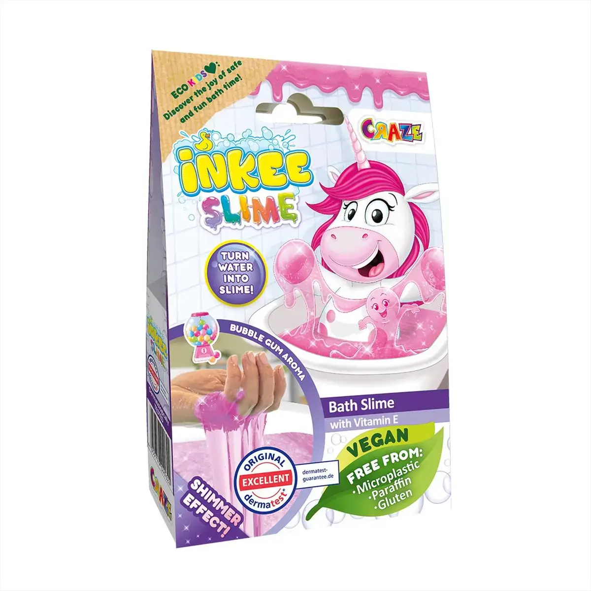 Craze Inkee vegán fürdő slime - unikornis rágogumi aromával
