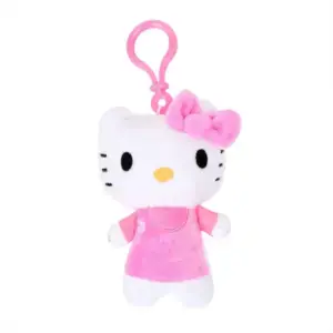 Hello Kitty plüss táskaklipp, 12 cm - lila