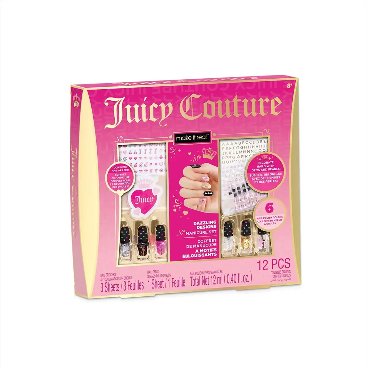 Make It Real Juicy Couture szikrázó körmök manikűr szett