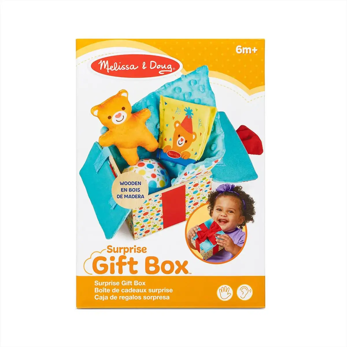 Melissa & Doug bébijáték, Fadoboz meglepetés játékokkal