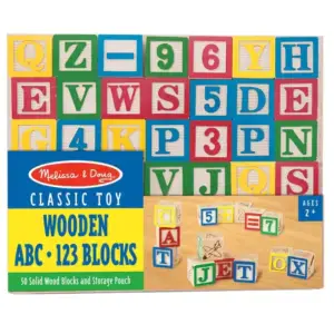 Melissa & Doug Fa készségfejlesztő játék, ABC és számok