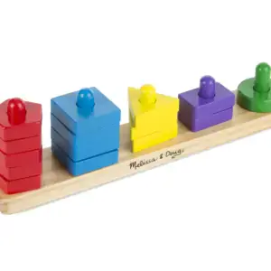 Melissa & Doug Fa készségfejlesztő játék, Formarendező Toronyépítő