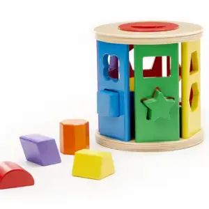 Melissa & Doug Fa készségfejlesztő játék, Gurulós formarendező