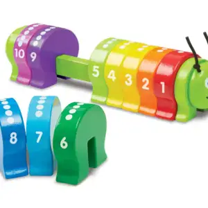 Melissa & Doug Fa készségfejlesztő játék, Színes számtanuló hernyó