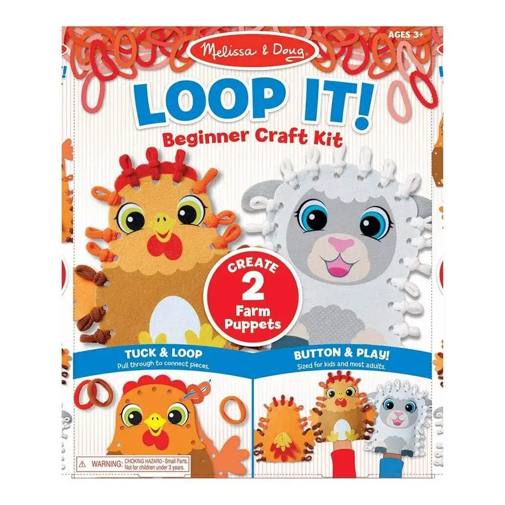 Melissa & Doug Kreatív játék kezdőknek, Hurkold! - farmállatka bábok