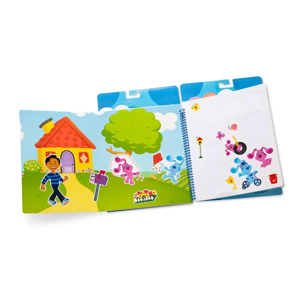 Melissa & Doug kreatív játék, újrahasználható matricakészlet, Azúrkék nyomok és te - Azúrkék kedvenc helyei