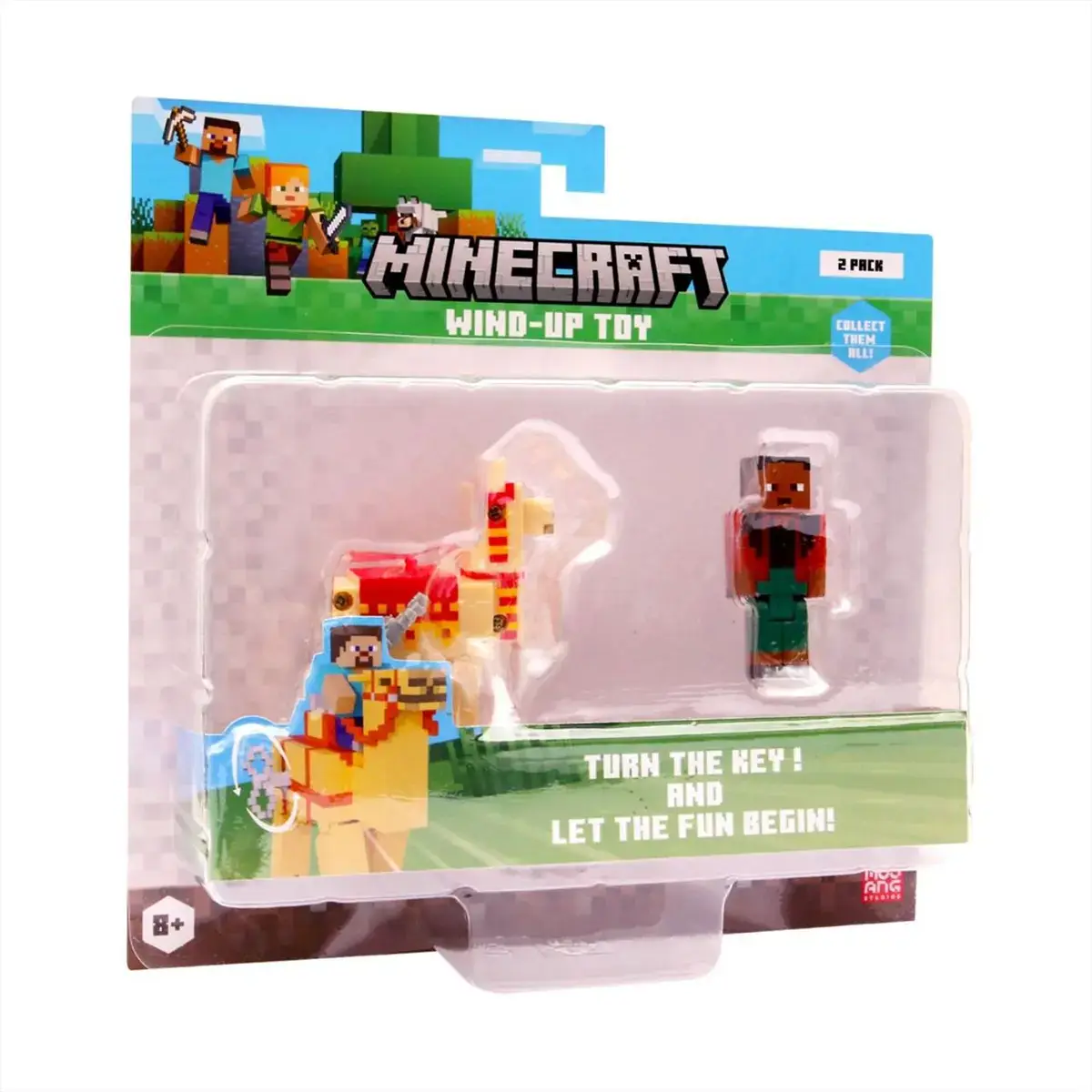 Minecraft 3D figura felhúzható állattal, 2. sorozat - többféle