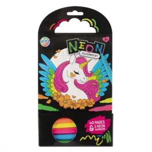 Moxy Kifestőkönyv, 40 lap, filctollakkal - Unikornis