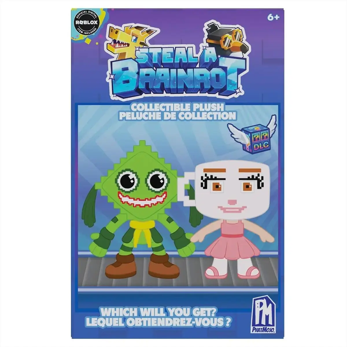 Phatmojo Steal a Brainrot meglepetés plüssfigura DLC kóddal