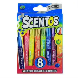 Scentos Illatos, metál fényű filctoll készlet, 8 db-os