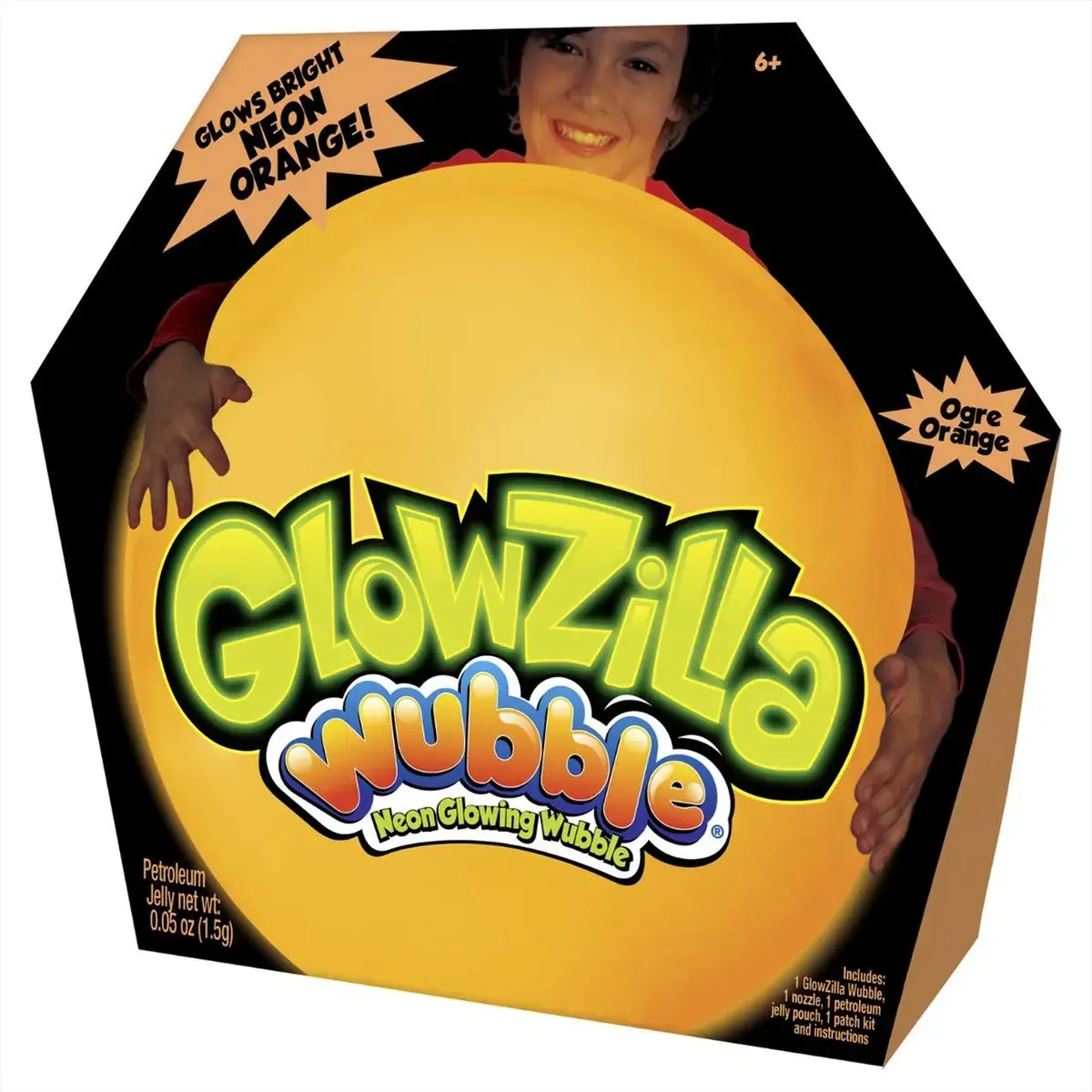 Világító Glowzilla Wubble, 75 cm - neon narancs
