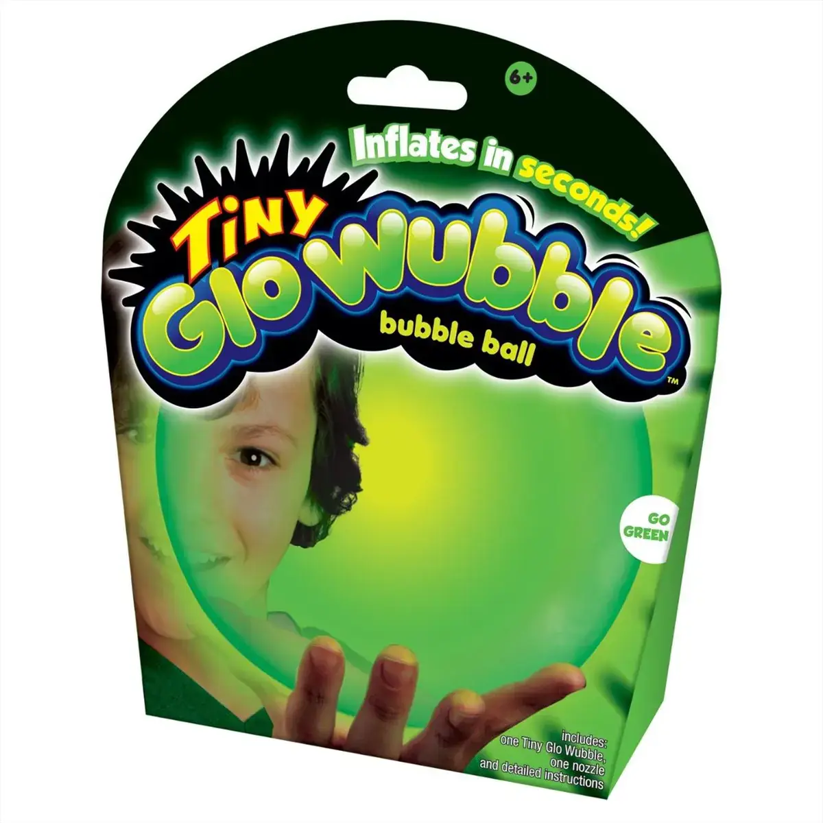 Világító Tiny Glo Wubble, 30 cm - zöld