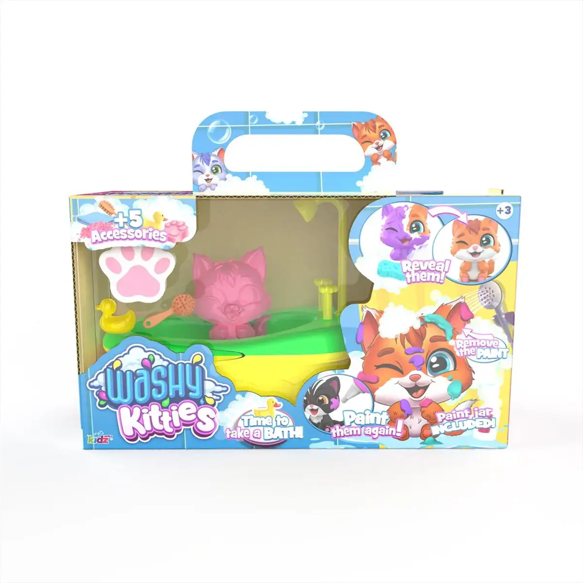 Washy Friends Color Reveal Pancsoló cicusok káddal és 5 kiegészítővel - Szörmi