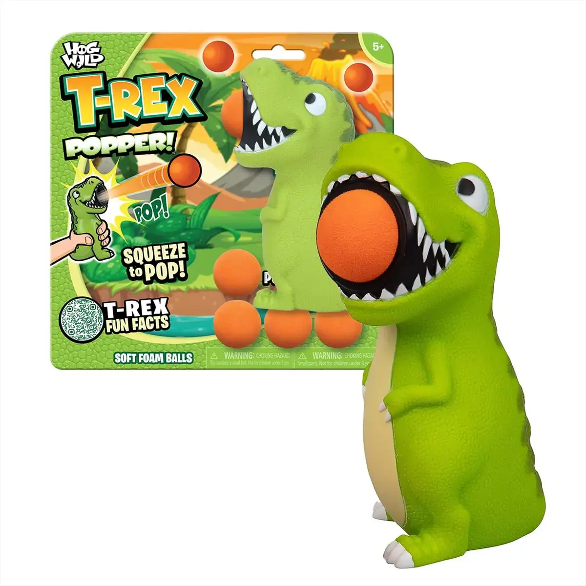 Zing Popper - T-Rex kilövő labdákkal
