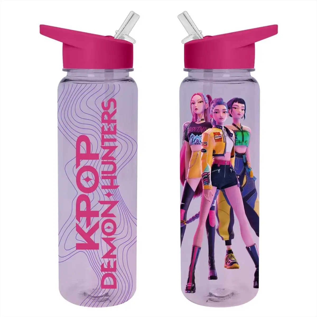 K-POP Démonvadászok Trió műanyag kulacs, 700 ml