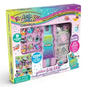 Rainbow Loom Auto Loom Cute-Tique gumikarkötő készítő szett, Fényes Galaxis